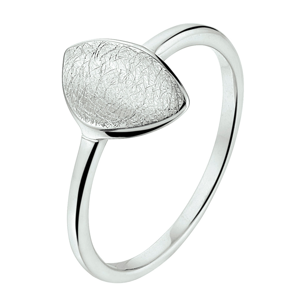 Ring gescratcht zilver gerhodineerd