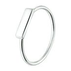 Ring balkje zilver gerhodineerd