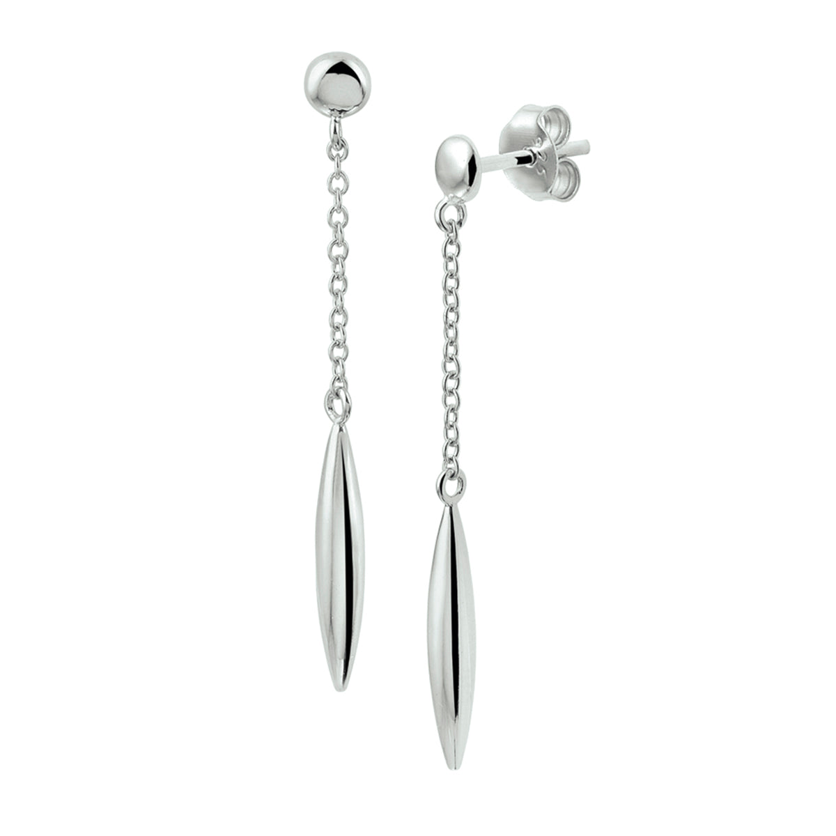 Oorhangers zilver gerhodineerd