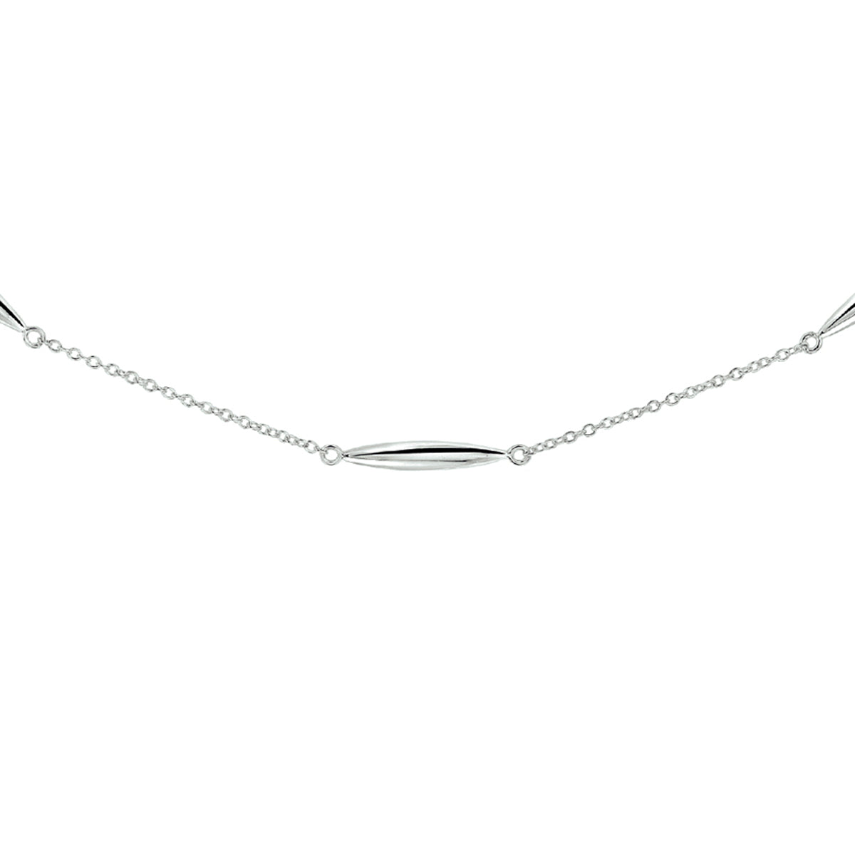 Collier 3,0 mm 41 + 4 cm zilver gerhodineerd