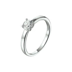 Ring zirkonia zilver gerhodineerd