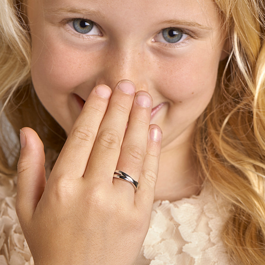 Ring zilver gerhodineerd