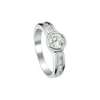 Ring zirkonia zilver gerhodineerd