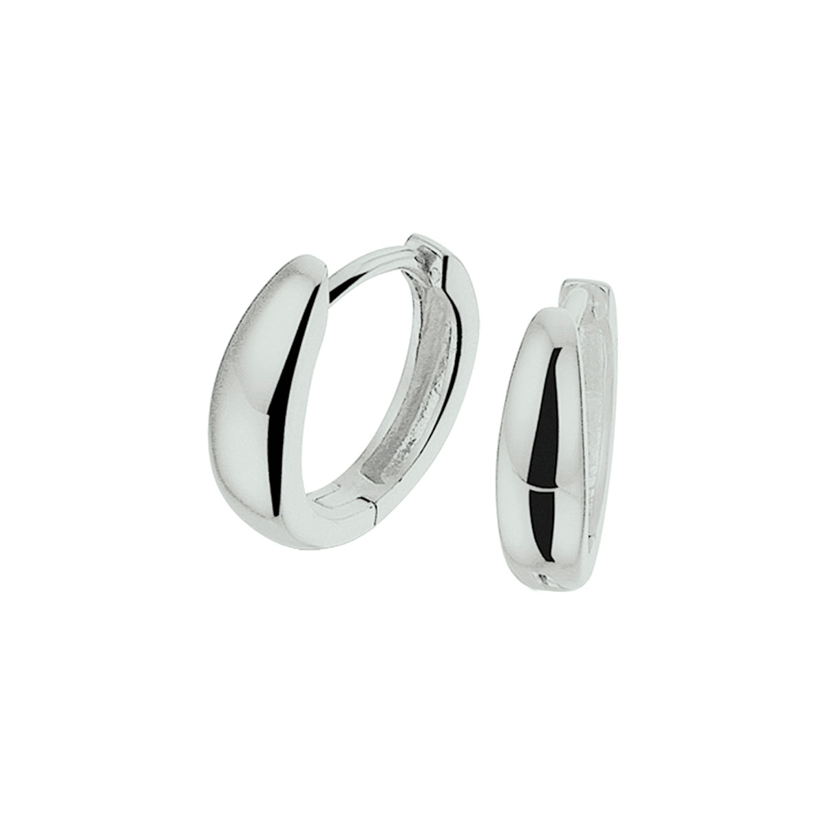 Klapoorringen zilver gerhodineerd