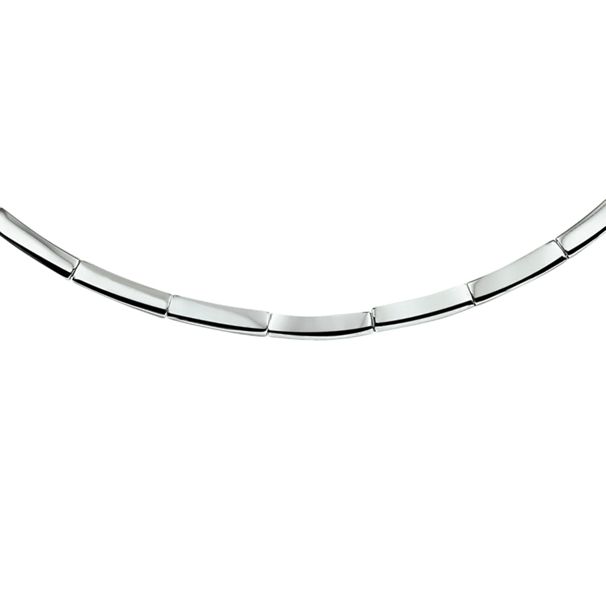 Collier 4,0 mm 43 + 3 cm zilver gerhodineerd
