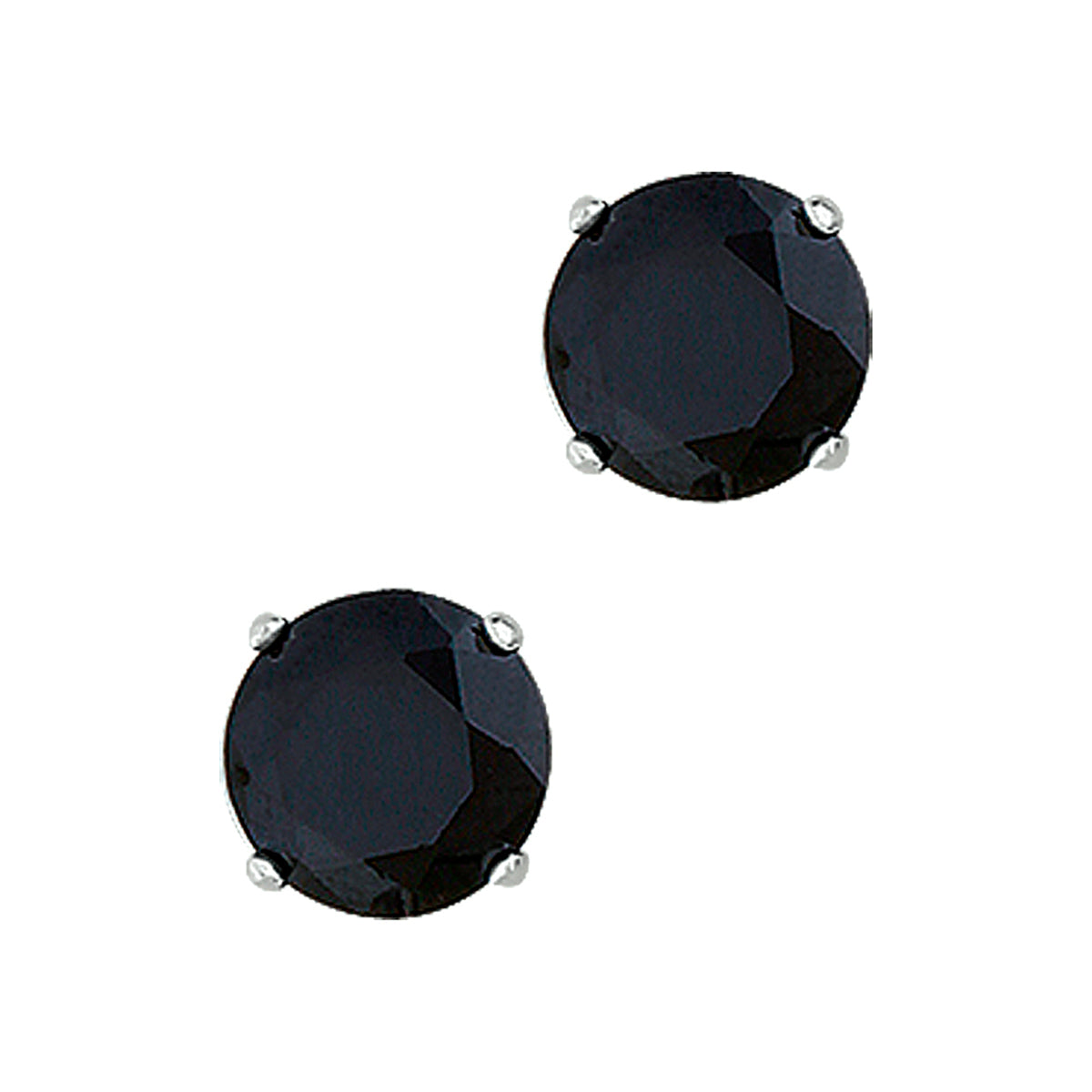 Oorknoppen zirkonia zilver gerhodineerd