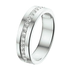 Ring zirkonia zilver gerhodineerd