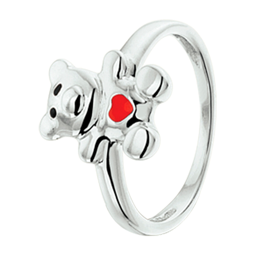 Ring beer zilver gerhodineerd