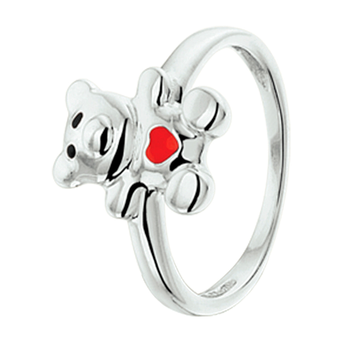 Ring beer zilver gerhodineerd