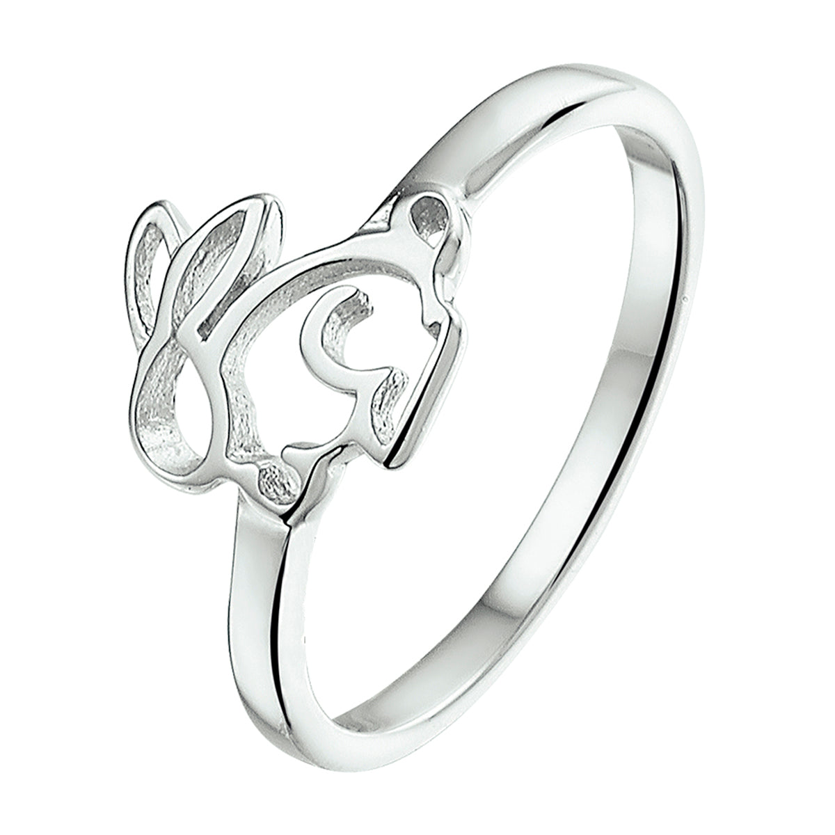Ring konijn zilver gerhodineerd