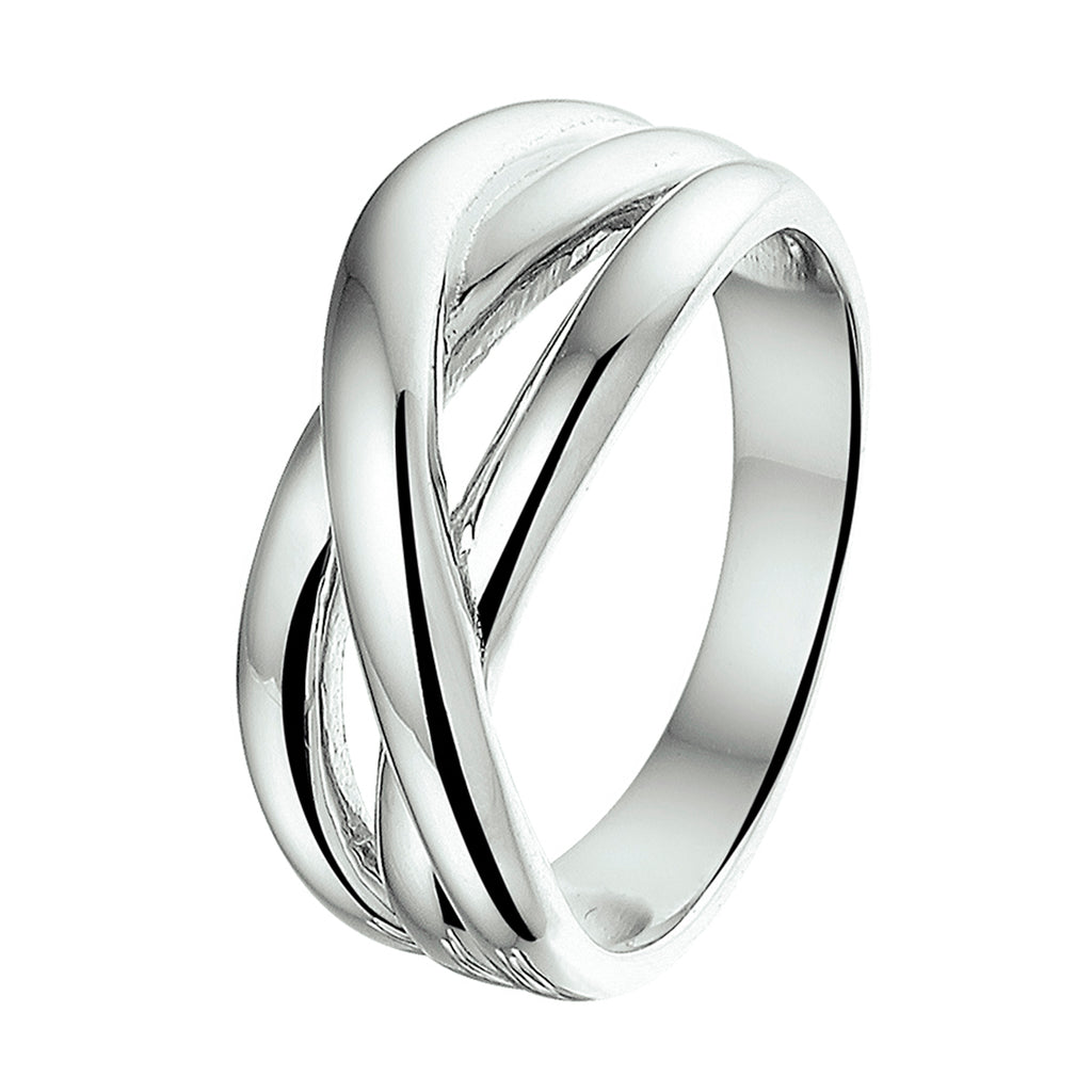 Ring zilver gerhodineerd