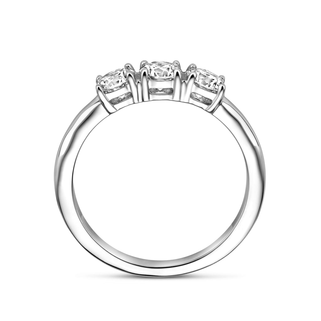 Ring zirkonia zilver gerhodineerd