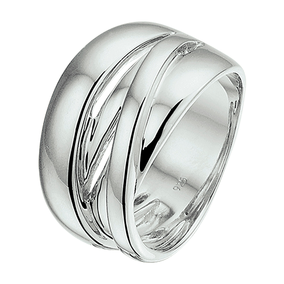 Ring zilver gerhodineerd