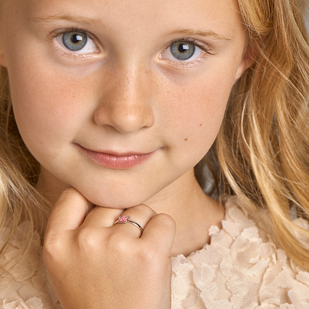 Ring kroon zilver gerhodineerd