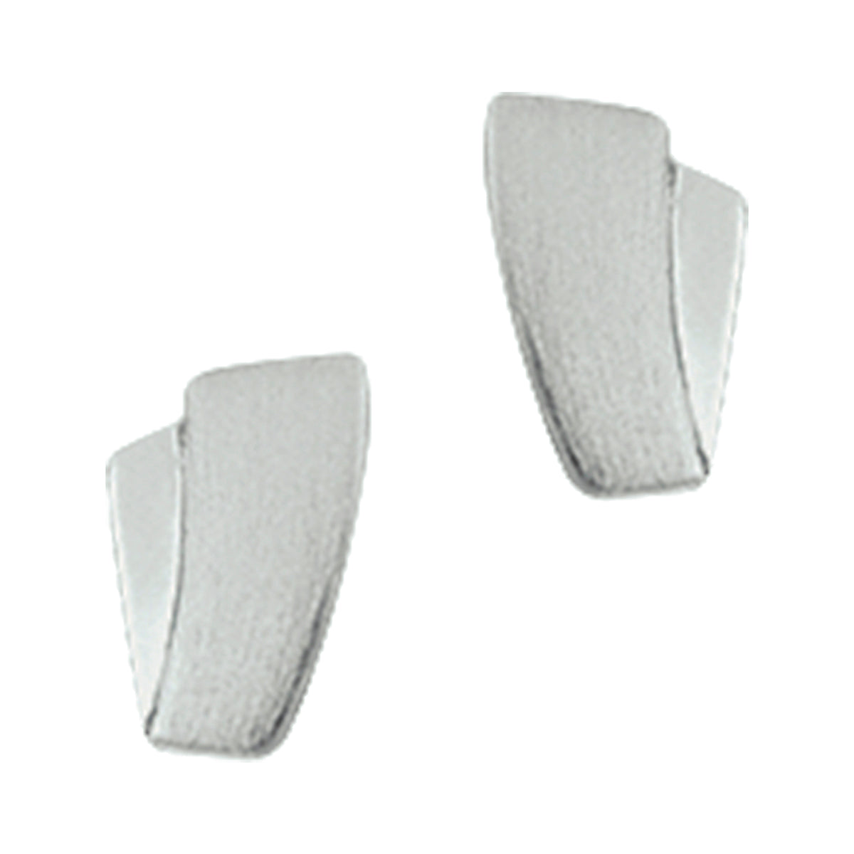 Oorknoppen poli/mat zilver gerhodineerd