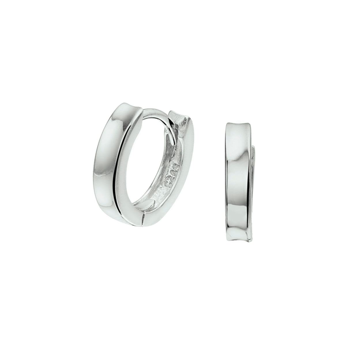 Klapoorringen zilver gerhodineerd