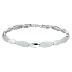 Armband poli/mat 5,5 mm zilver gerhodineerd