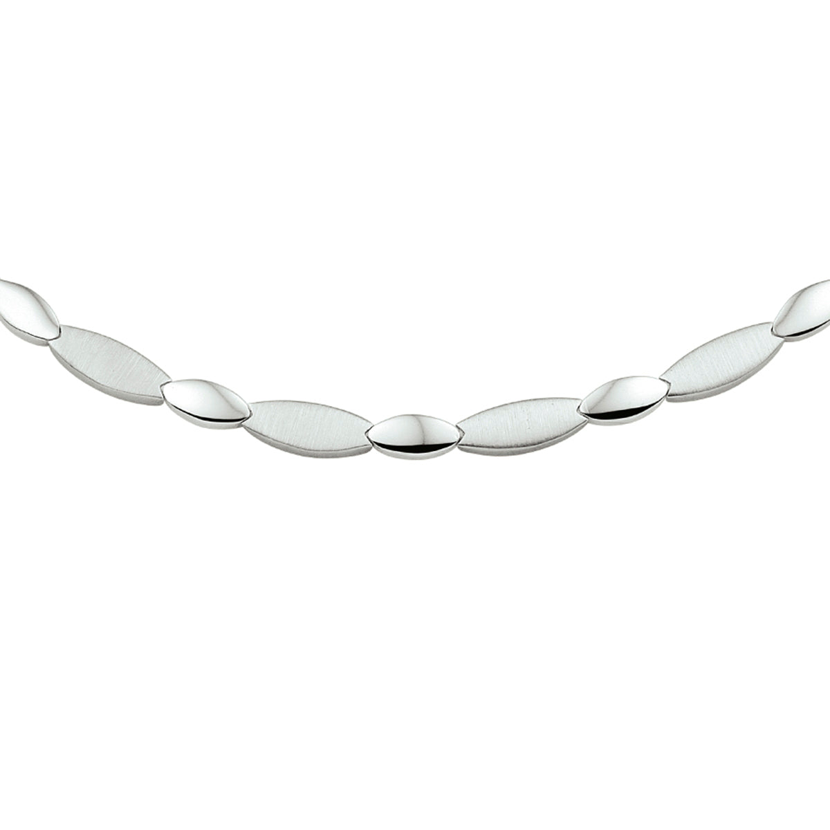 Collier poli/mat 5,5 mm zilver gerhodineerd