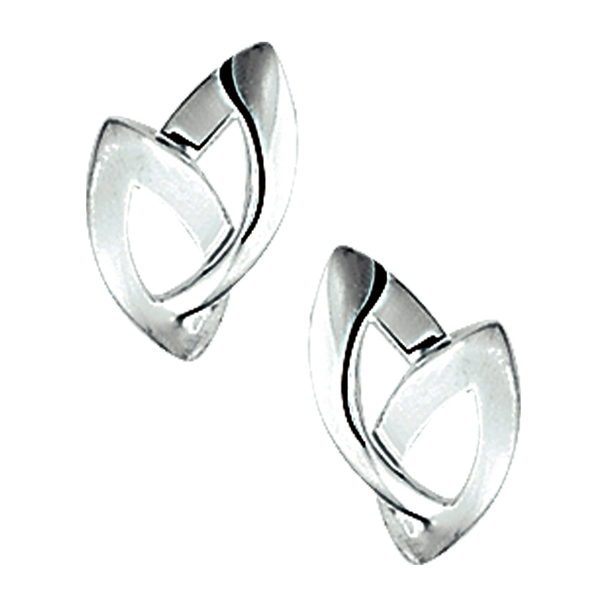 Oorknoppen zilver gerhodineerd