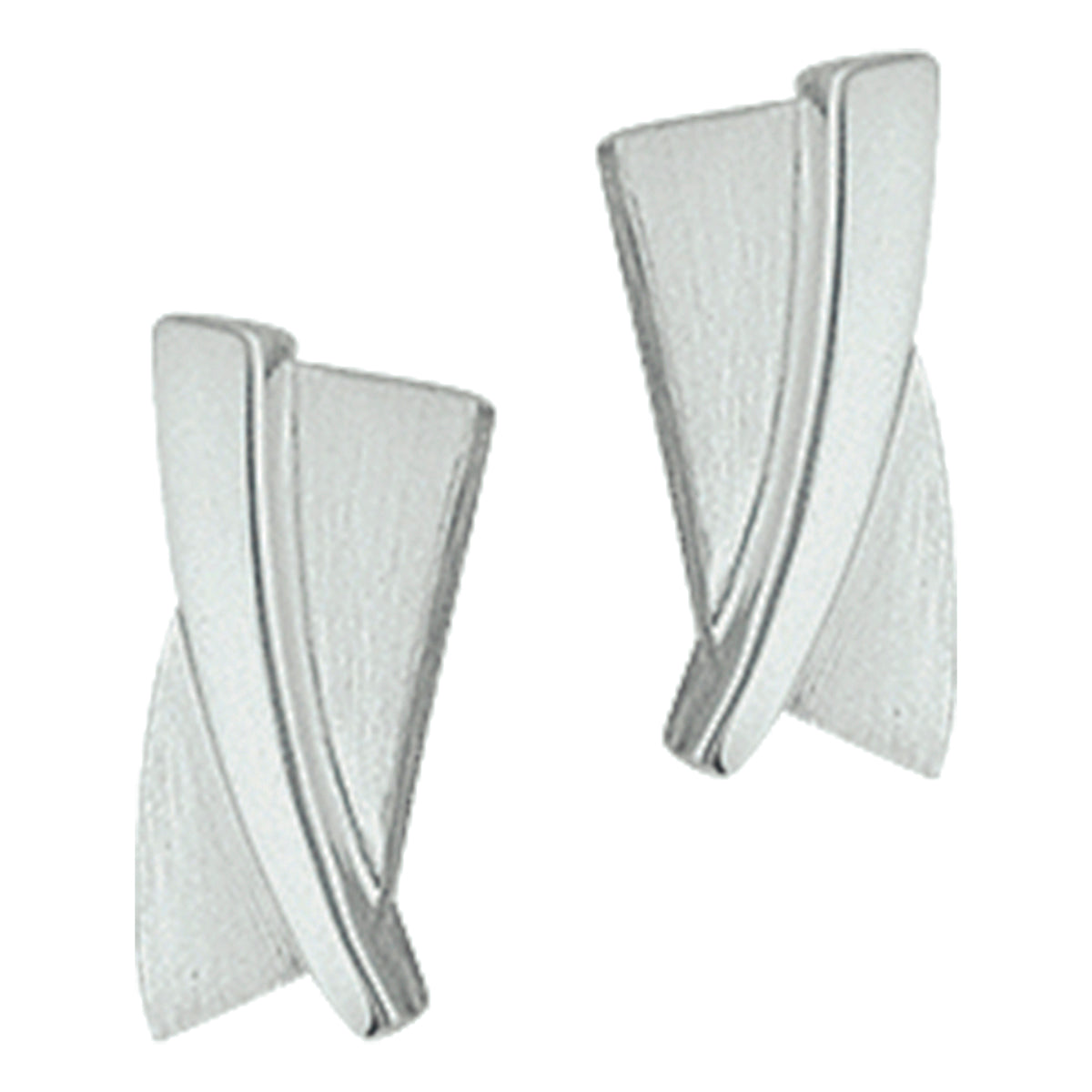 Oorknoppen poli/mat zilver gerhodineerd