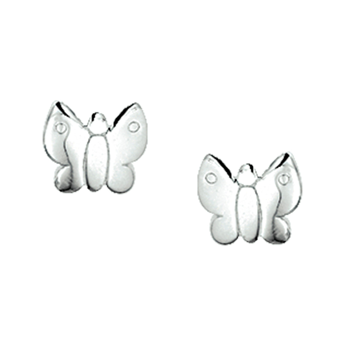 Oorknoppen vlinder zilver gerhodineerd