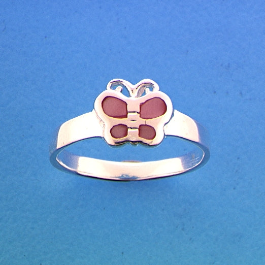 Ring vlinder zilver gerhodineerd