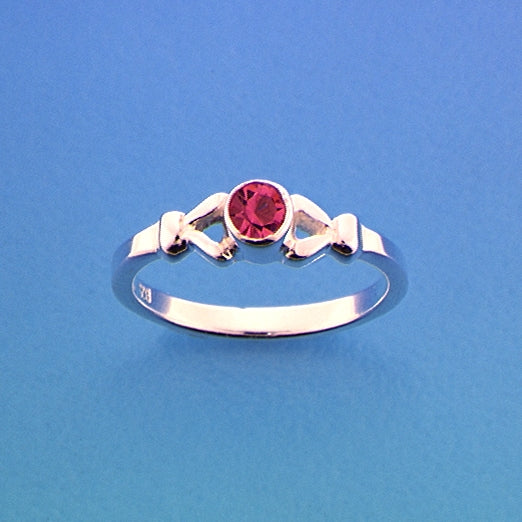 Ring strass zilver gerhodineerd