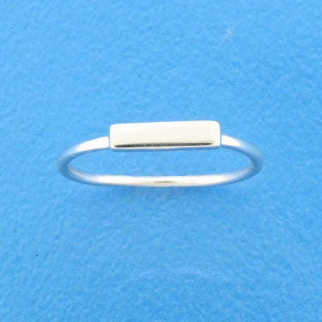Ring balkje zilver gerhodineerd