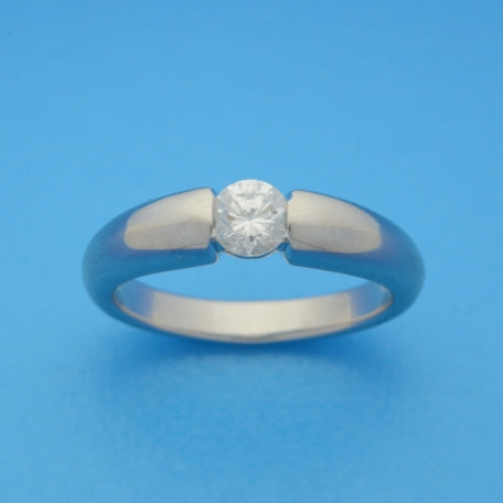 Ring zirkonia zilver gerhodineerd