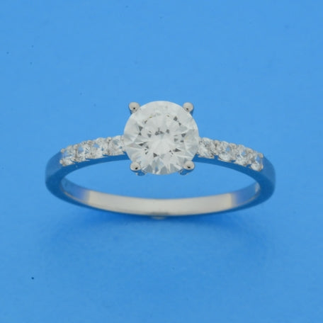 Ring zirkonia zilver gerhodineerd