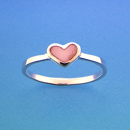 Ring hart zilver gerhodineerd