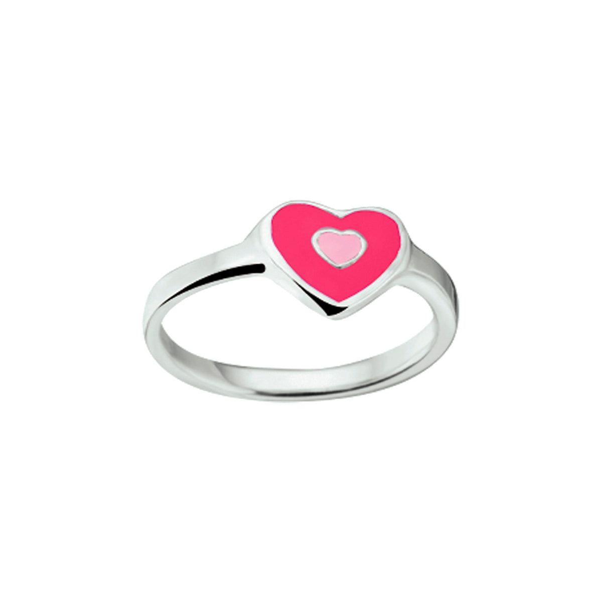 Ring hart zilver gerhodineerd