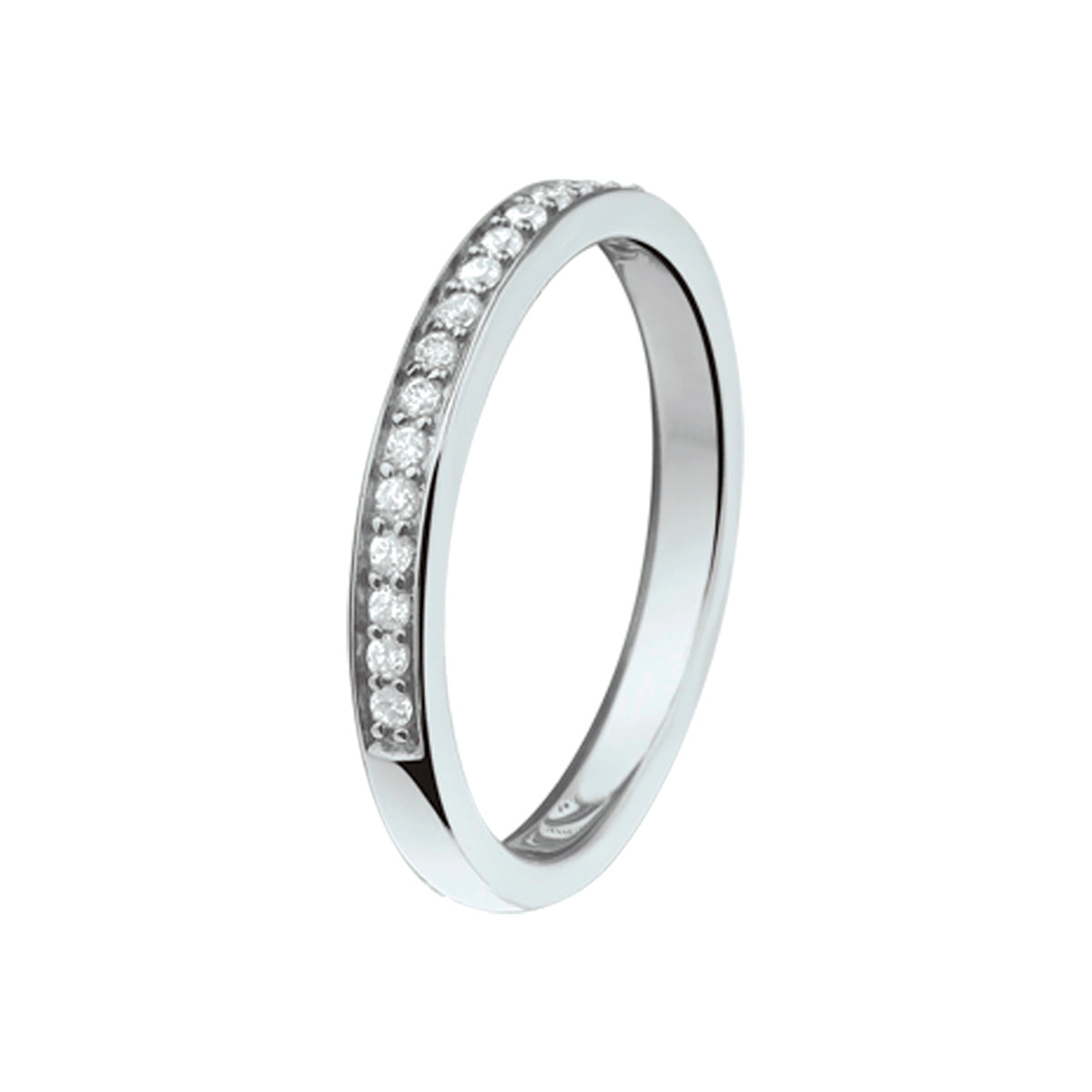 Ring zirkonia zilver gerhodineerd