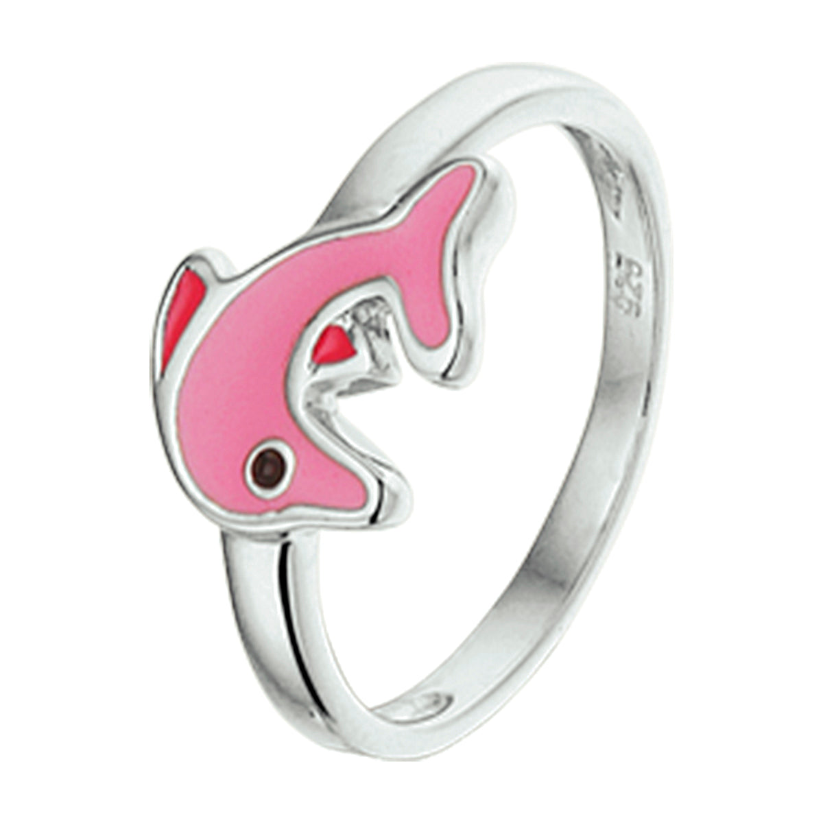 Ring dolfijn zilver gerhodineerd