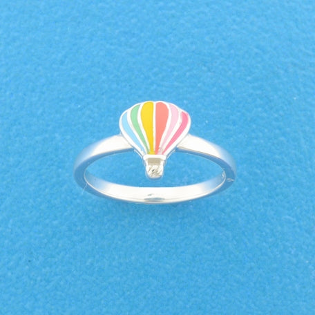 Ring luchtballon zilver gerhodineerd