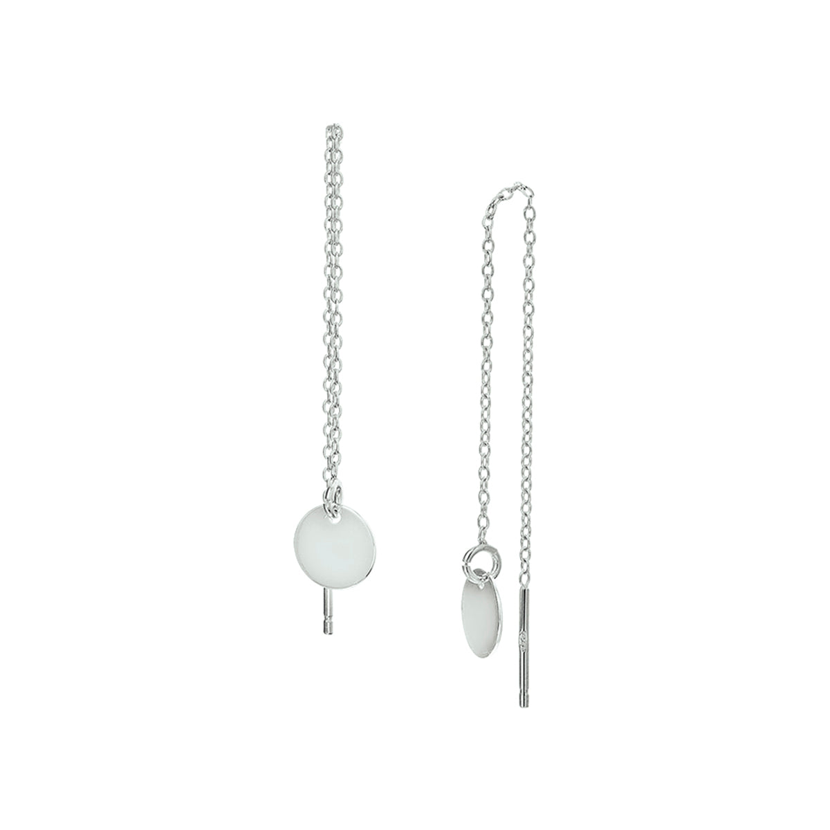 Doortrekoorbellen rondje zilver gerhodineerd