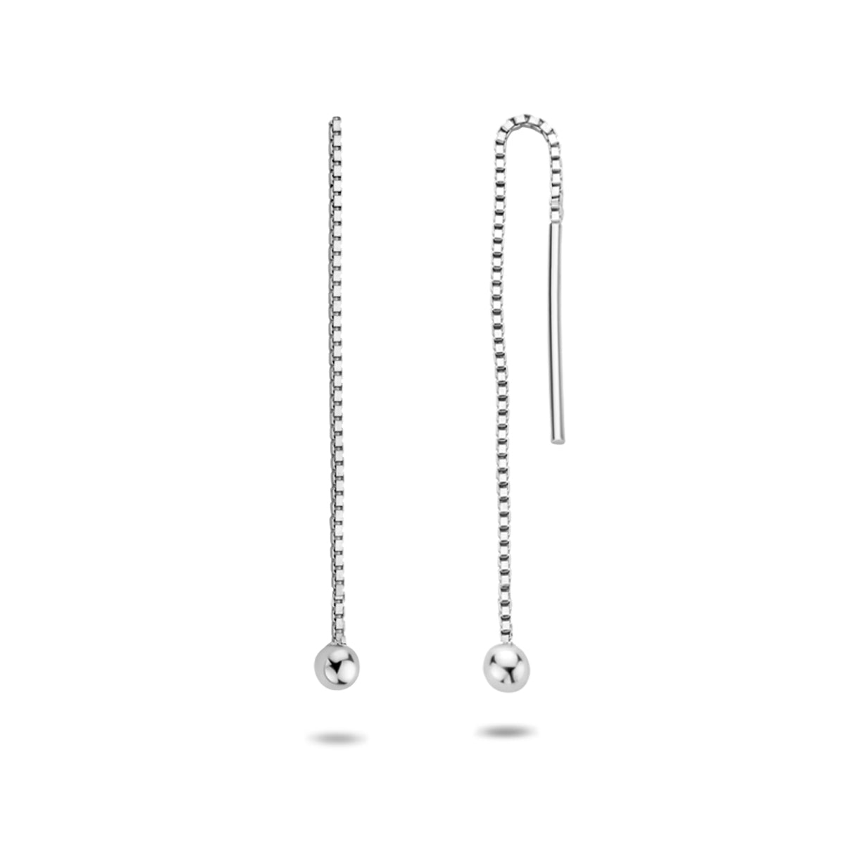 Doortrekoorbellen bolletje zilver gerhodineerd