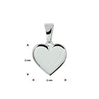 Graveerhartje zilver gerhodineerd