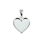 Graveerhartje zilver gerhodineerd