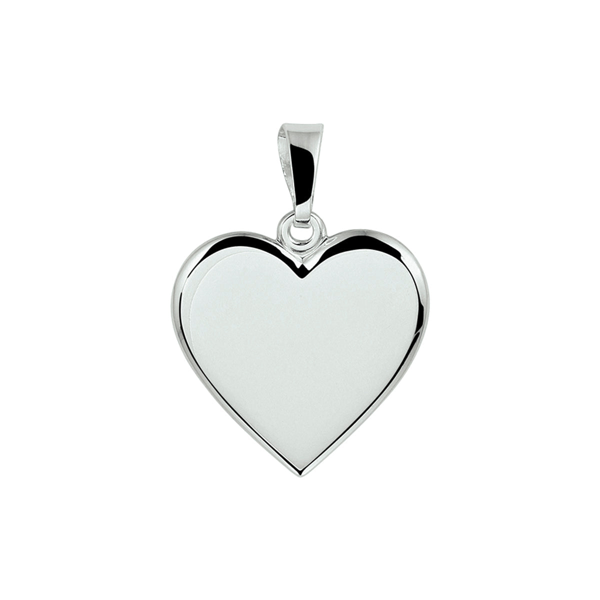 Graveerhartje zilver gerhodineerd