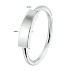 Ring balkje zilver gerhodineerd