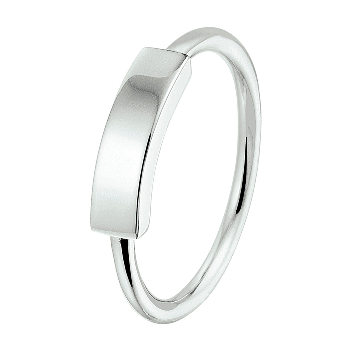 Ring balkje zilver gerhodineerd
