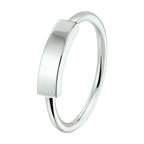 Ring balkje zilver gerhodineerd
