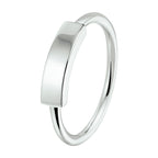 Ring balkje zilver gerhodineerd