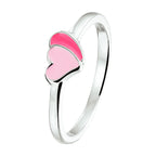 Ring hartjes zilver gerhodineerd