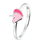 Ring hartjes zilver gerhodineerd