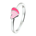 Ring hartjes zilver gerhodineerd