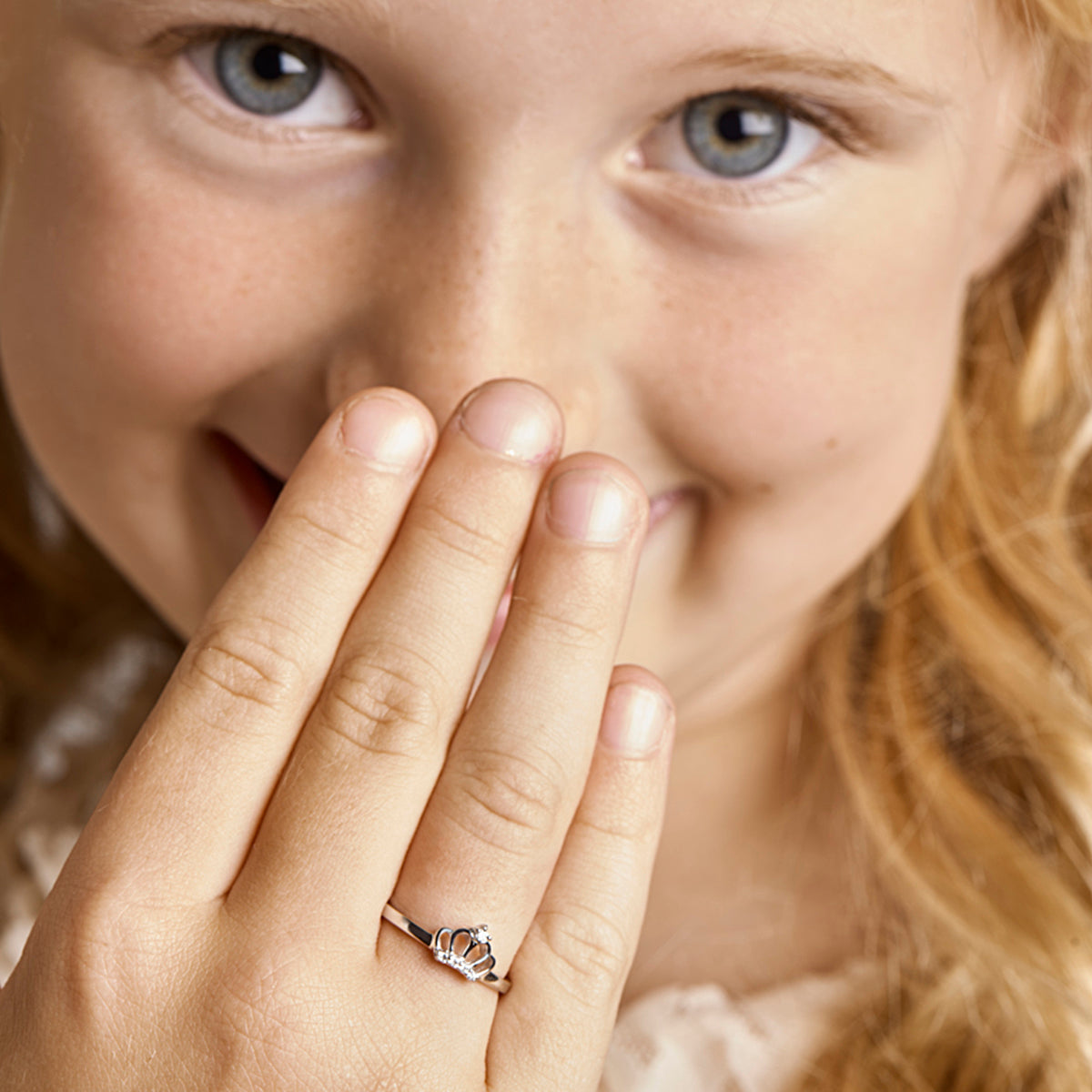 Ring kroon zirkonia zilver gerhodineerd