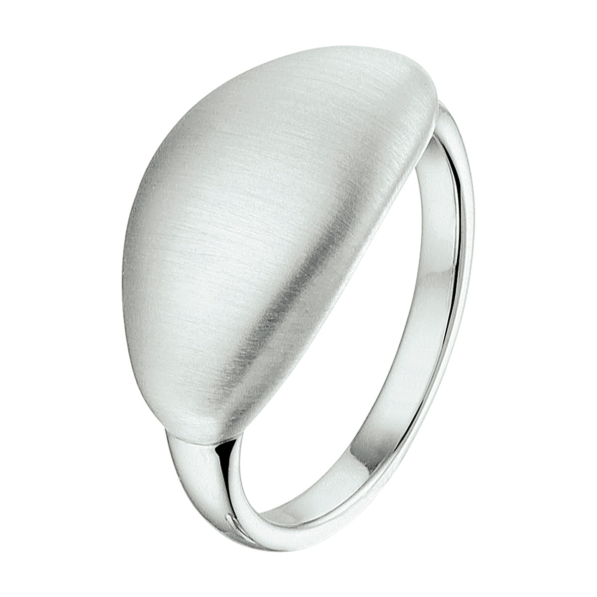 Ring poli/mat zilver gerhodineerd