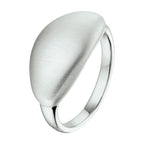 Ring poli/mat zilver gerhodineerd